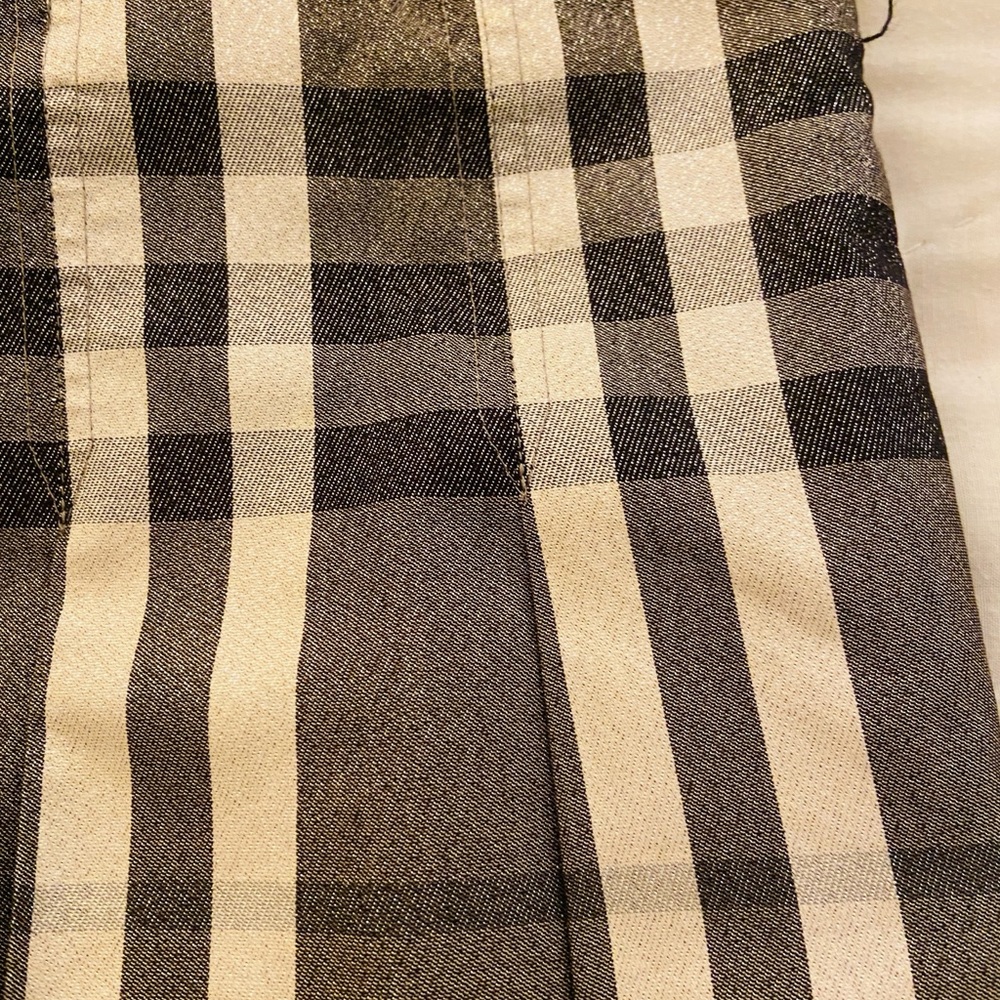 Burberry Tan and Brown Plaid Pleated Mini Skirt - Picture 5 of 7